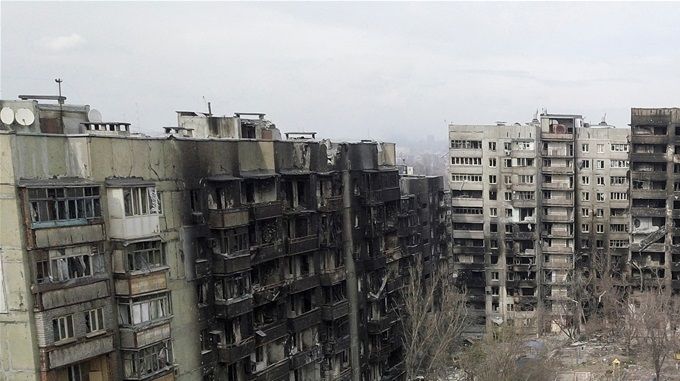 1928 Mariyupil (Forfeited name Mariupol since 1932 by totalitarian anti human soviet government) - 1932 Маріуполь - 1928 Маріюпіль (коректно). На фото вулиці Маріюпіля із 2022 після террористичного акту нападу зі сторони росії на Україну.